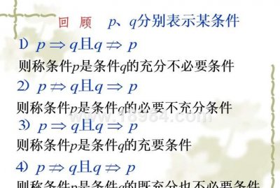 ​充分条件，充分条件与必要条件六个概念？