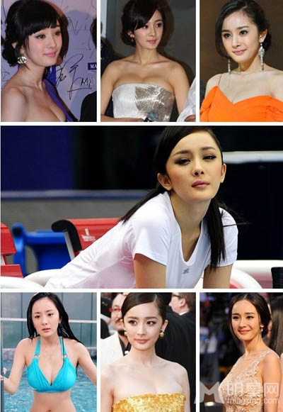 杨幂的胸围:杨幂的胸围进化史从A到D真相
