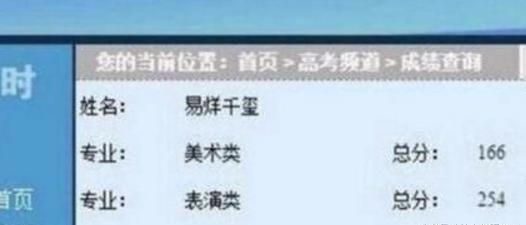 易烊千玺艺考成绩已出,简直屌炸天?