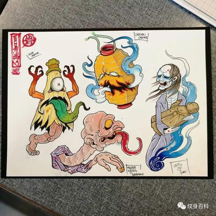 比较实用的日风纹身小手稿