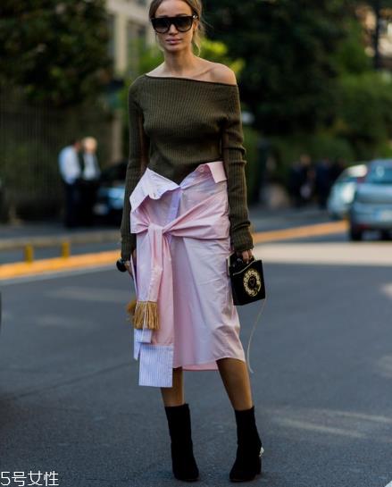 一字肩配什么裙子 夏日甜美范儿 一字肩配什么裙子 夏日甜美范儿