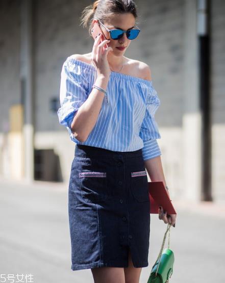 一字肩配什么裙子 夏日甜美范儿 一字肩配什么裙子 夏日甜美范儿