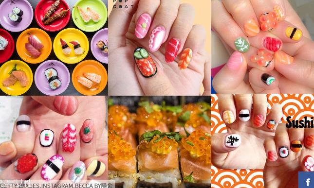 食物图案美甲大全 寿司烧肉美甲治愈不开心 食物图案美甲大全 寿司烧肉美甲治愈不开心