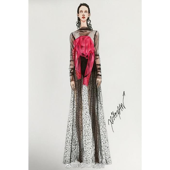 时装画  
街拍手绘 
礼服手绘 
成衣手绘
都是
马克笔 服装效果图
来