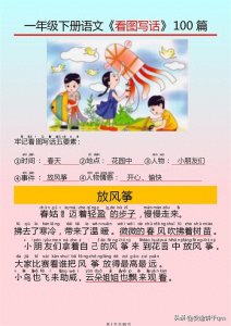​一年级看图写话范文100篇，建议同学们打印学习，提升写作水平