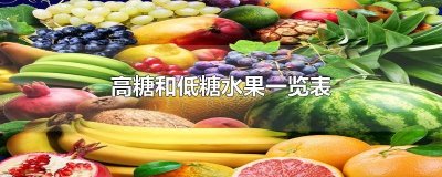 ​高糖和低糖水果一览表
