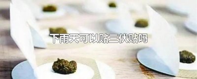 ​下雨天可以贴三伏贴吗