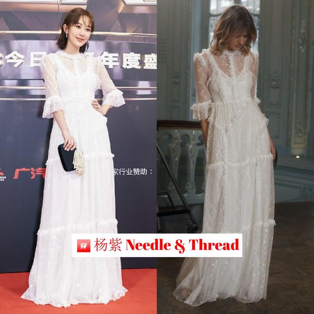 杨紫粉色百褶裙穿搭（精选杨紫出道以来的穿搭）(19)