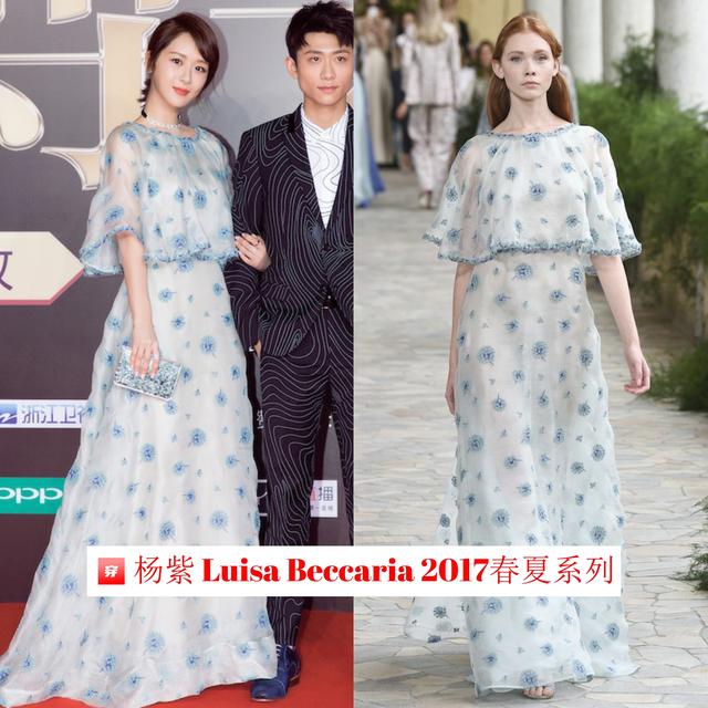 杨紫粉色百褶裙穿搭（精选杨紫出道以来的穿搭）(6)