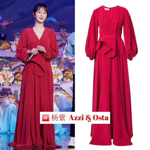 杨紫粉色百褶裙穿搭（精选杨紫出道以来的穿搭）(34)