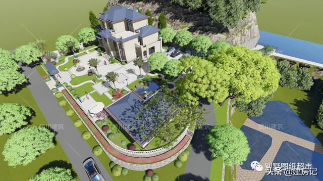 简单大方别墅庭院设计(4套农村别墅庭院设计方案)(14)