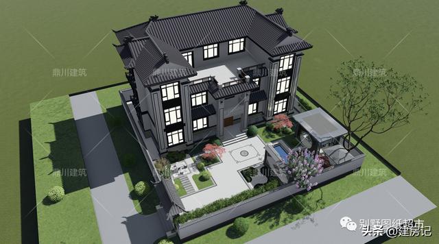 简单大方别墅庭院设计(4套农村别墅庭院设计方案)(18)