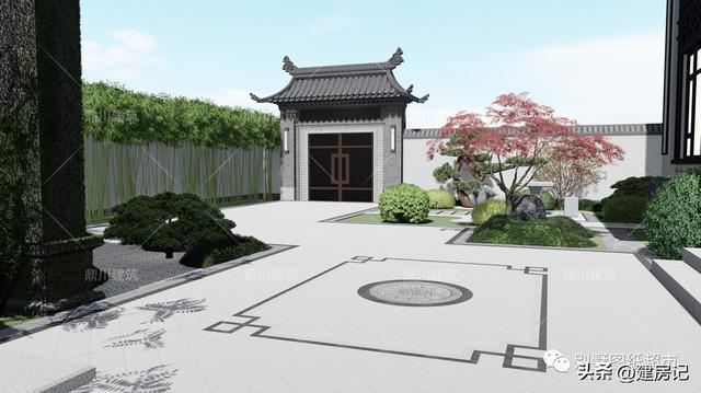 简单大方别墅庭院设计(4套农村别墅庭院设计方案)(22)