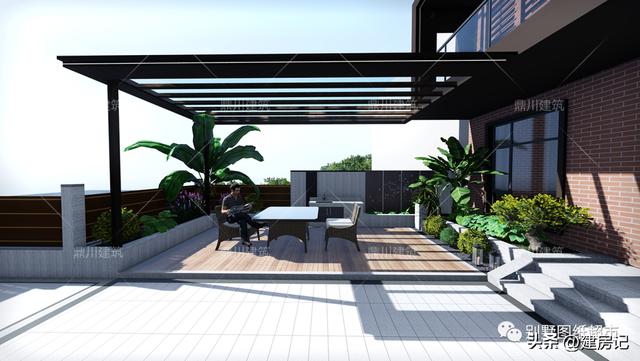 简单大方别墅庭院设计(4套农村别墅庭院设计方案)(11)