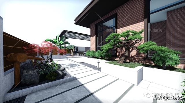 简单大方别墅庭院设计(4套农村别墅庭院设计方案)(10)