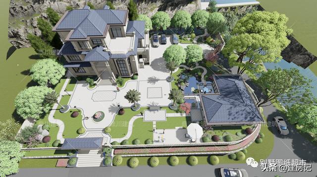 简单大方别墅庭院设计(4套农村别墅庭院设计方案)(12)