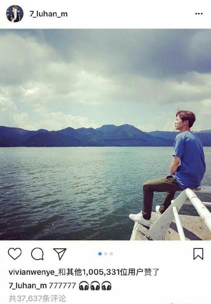 鹿晗ins更新,白衬衫鹿上线,温文儒雅风度翩翩