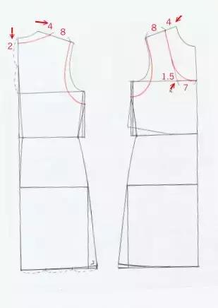 背心连衣裙裁剪方法和(整理了3款非常经典的背心连衣裙裁剪图分析)(14)
