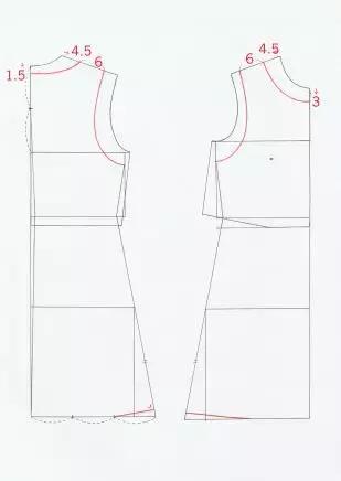 背心连衣裙裁剪方法和(整理了3款非常经典的背心连衣裙裁剪图分析)(22)