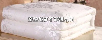 ​蚕丝被可以晒太阳不晒被子吗 蚕丝被可以太阳晒吗