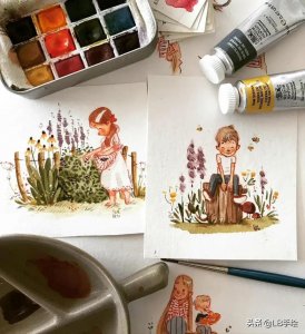 ​水彩插画｜简单又好看。拿起笔画起来吧