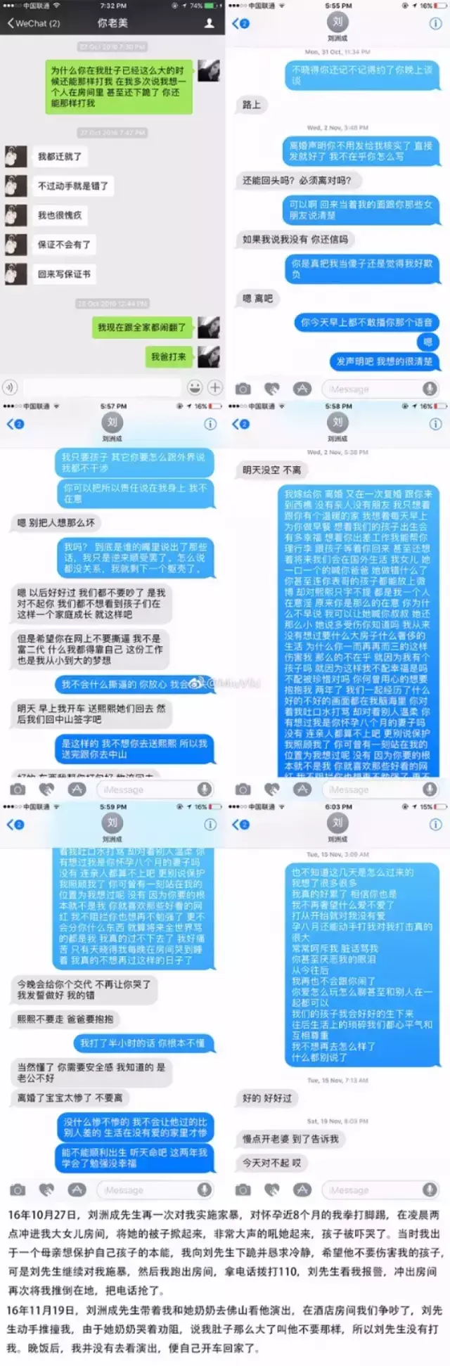 刘洲成打媳妇事件（刘洲成被曝家暴妻子6次致小产）