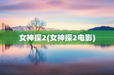 ​女神探2(女神探2电影)