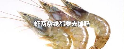 ​虾两条线都要去掉吗