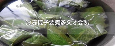 ​冷冻粽子要煮多久才会熟