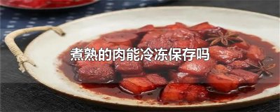 ​煮熟的肉能冷冻保存吗