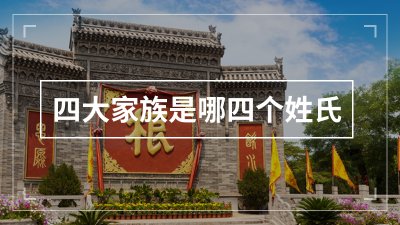 ​四大家族是哪四个姓氏
