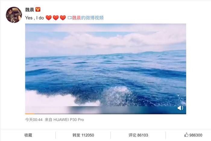 魏晨水下求婚成功!相恋10年,女友是川音同学